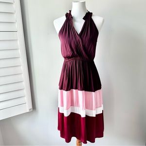 Current Air Burgundy Pink Sleeveless Maxi Polyester Dress Size X-Small